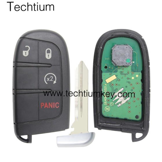 433Mhz 46 chip FCC:M3N40821302 keyless 3+1 button remote key for Jeep 2014-2018